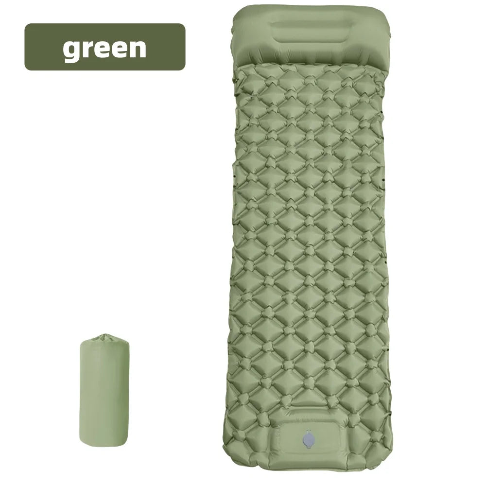 SHXI Ultralight Diamond-Shaped Inflatable Sleeping Pad – Single Person, Waterproof TPU Camping Mat