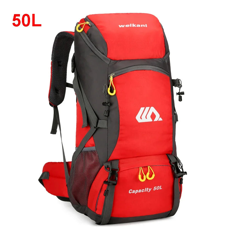 50L Waterproof Hiking Backpack – Large Travel Rucksack with Shoe Compartment