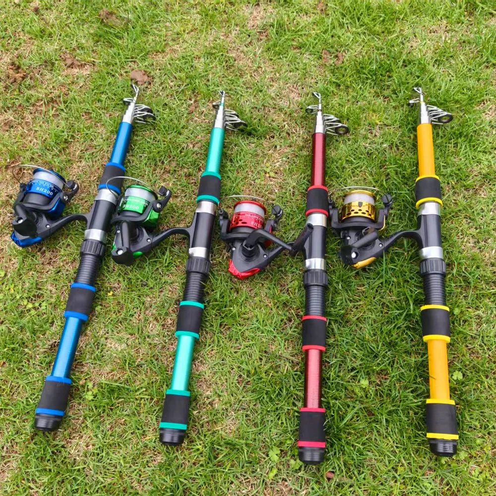 SantaKing Spinning Fishing Rod & Reel Combo – Telescopic Rods 1.8M / 2.1M / 2.4M with 5.2:1 3BB Reel, Max Drag 5kg