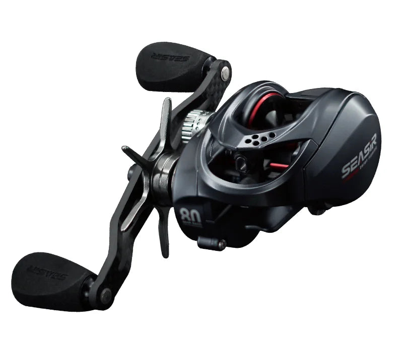 Seasir Salminus Baitcasting Reel – 8.0:1 Gear Ratio | Dual Aluminum Spools | 11+1BB | 12KG Drag Power