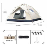 4-Person Automatic Pop-Up Tent – Waterproof & UV-Resistant Shelter for Camping, Fishing & Beach | Pakicetus thumbnail 10