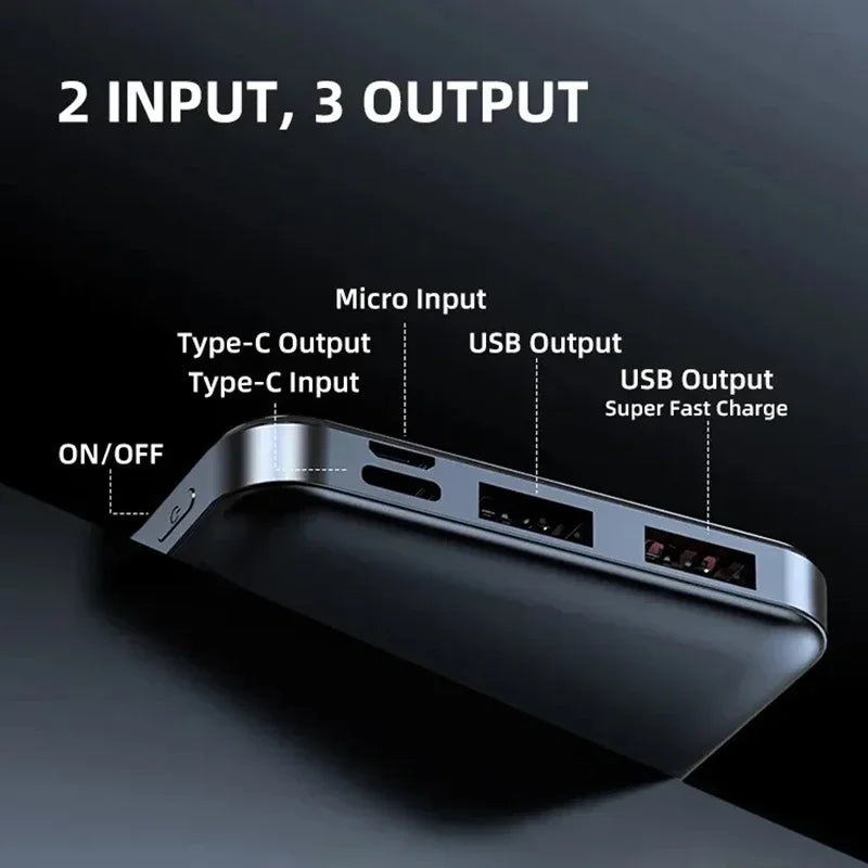 VIVO 120W 50000mAh Power Bank – Ultra High-Capacity Fast Charger with LED Display & Dual USB Output