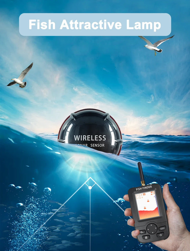 FindFish Portable Wireless Fish Finder XJ01 – Sonar Echo Sounder for Fishing