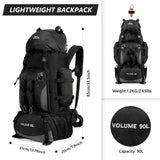 90L Waterproof Hiking & Camping Backpack – Large Capacity Outdoor Trekking Bag thumbnail 7
