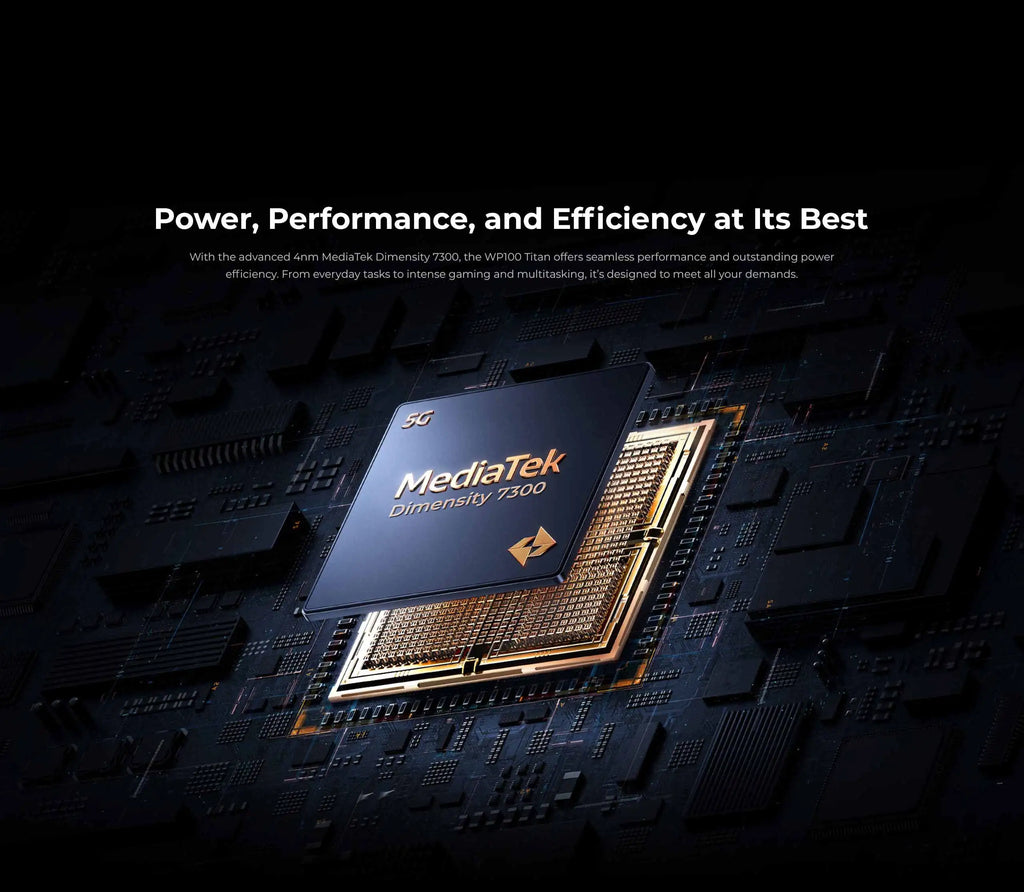 OUKITEL WP100 Titan Rugged Smartphone β 33,000mAh Battery, 200MP Camera, Built-in Projector, 66W Fast Charging, IP68 Waterproof