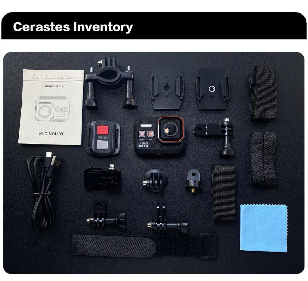 4K60FPS Waterproof Action Camera with Remote Control – Wide-Angle Sport Cam for Outdoor Adventures, Diving & Cycling