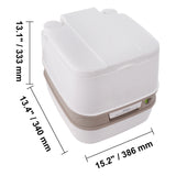 VEVOR Portable Camping Toilet – 3.2/5.3 Gal Waste Tank, 2.6/3.2 Gal Flush Tank, Pressurized Flush with Level Indicator – Compact, Durable & Odor-Free thumbnail 16