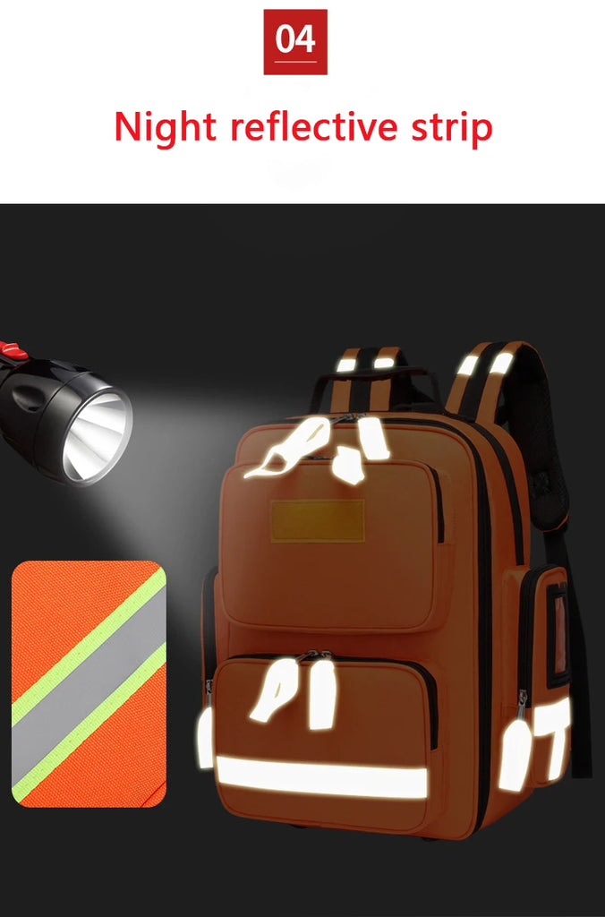 Professional First Aid Emergency Rescue Backpack – Large Capacity Medical Kit Bag for Outdoor, Camping & Survival | Waterproof Oxford Cloth