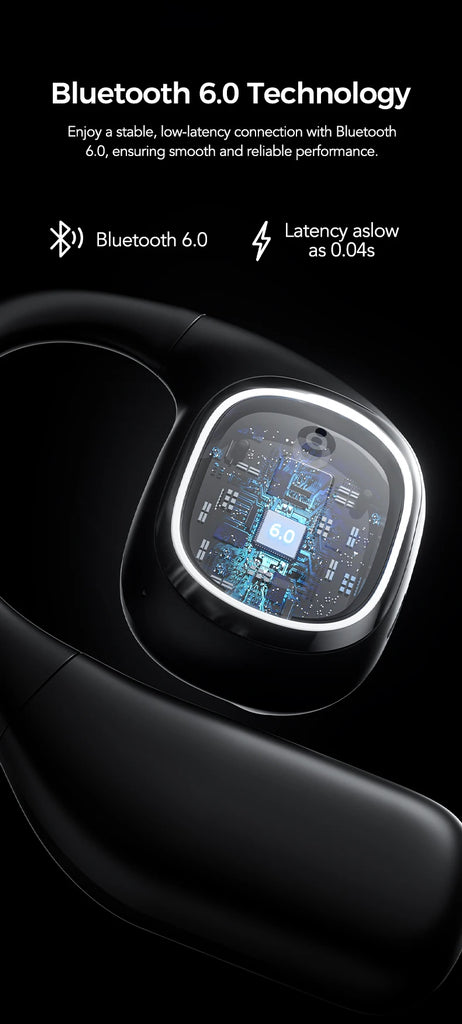 HTC NE11 Bluetooth 6.0 OWS Wireless Headphones โ Smart Translation Earphones with Touch Screen & Long Battery Life