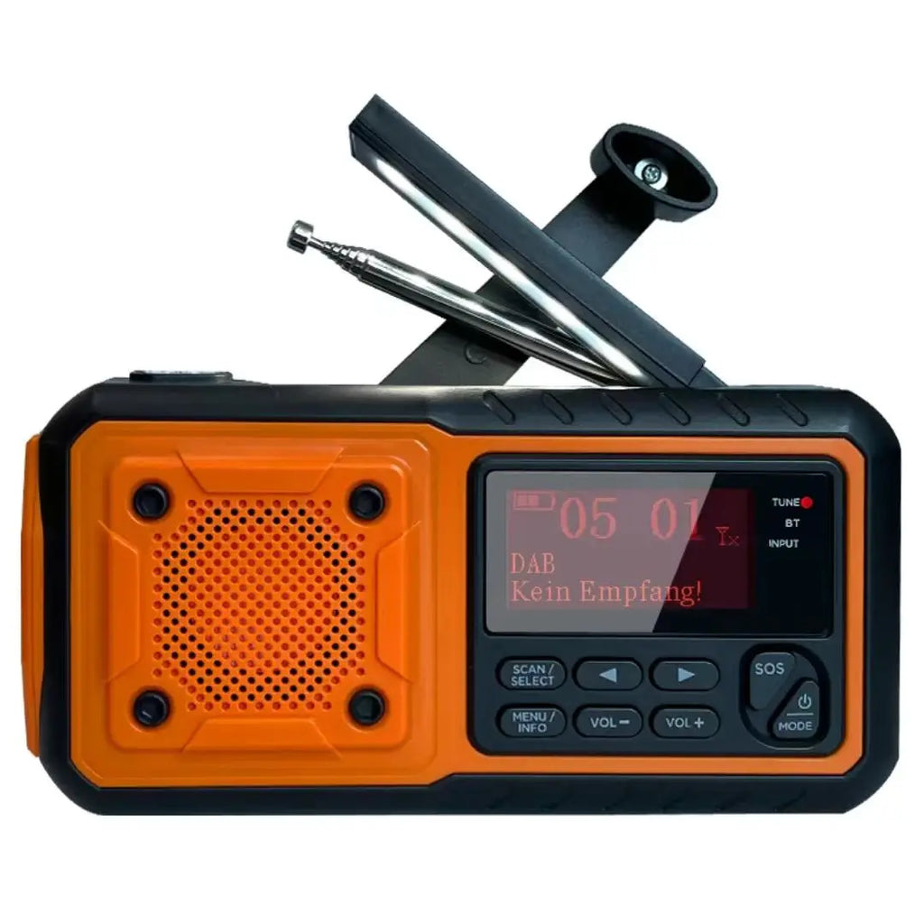 Sayin DAB+/FM Emergency Crank Radio – 5000mAh Solar Powered Bluetooth Speaker with Torch, SOS Alarm & Compass