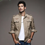 Men’s Plus Size Military Cargo Jacket – Spring & Autumn | Sizes M–6XL | Lightweight, Breathable, Tactical Style thumbnail 6