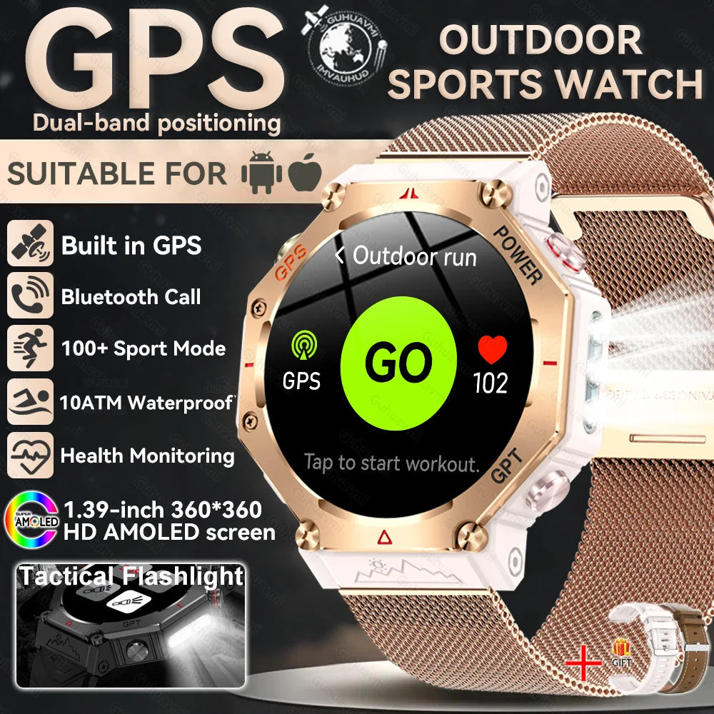 T-Rex 3 Military Smart Watch β Built-in GPS, Compass, Barometer & 10ATM IP69K Waterproof Performance