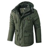 Men’s Hooded Winter Jacket – Thick Lamb Fleece Lining, Multi-Pocket, thumbnail 3