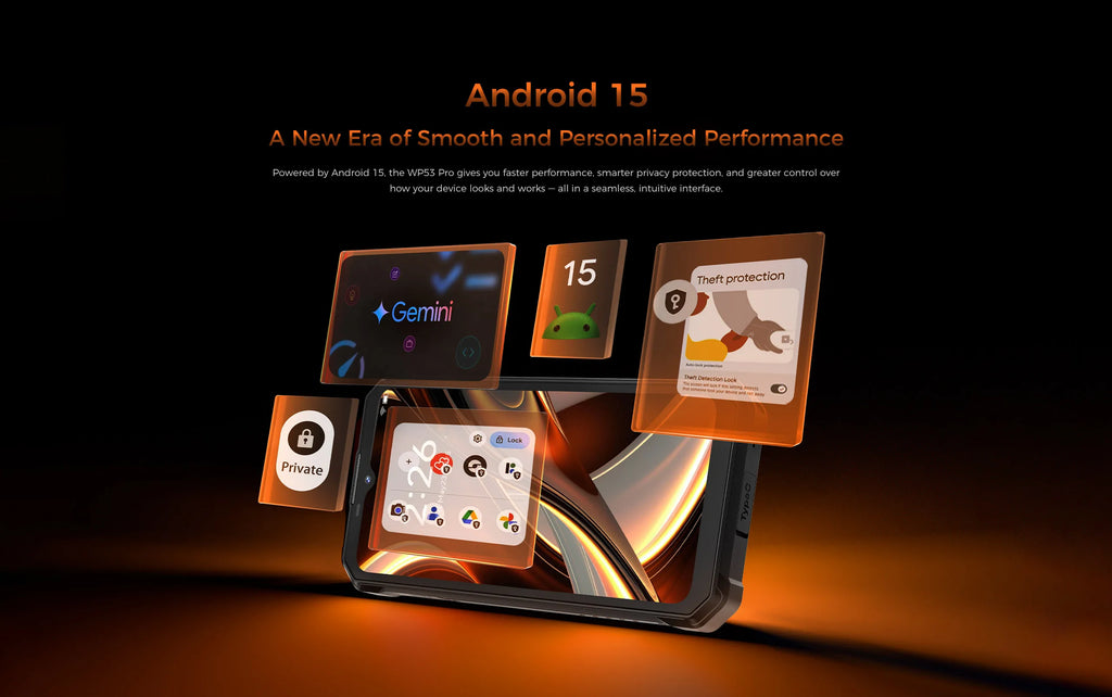 OUKITEL WP53 PRO Rugged Smartphone – 24GB+256GB, 11000mAh Battery, Android 15, 6.52" HD Display, 50MP Camera, NFC