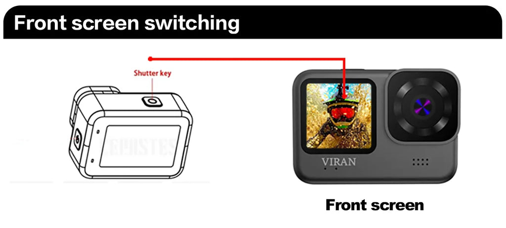 CERASTES V9 4K Ultra HD WiFi Action Camera – Dual Screen, Waterproof, Remote Control, EIS Stabilization