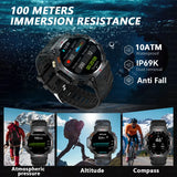 T-Rex 3 Military Smart Watch β Built-in GPS, Compass, Barometer & 10ATM IP69K Waterproof Performance thumbnail 2