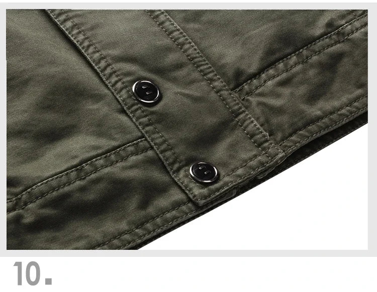 Men’s Plus Size Military Cargo Jacket – Spring & Autumn | Sizes M–6XL | Lightweight, Breathable, Tactical Style