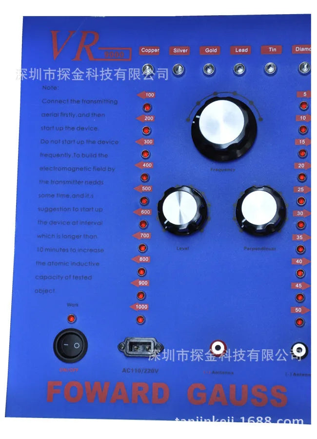 VR9000 Long-Range Underground Metal Detector β Gold, Silver, Copper & Diamond Locator (Up to 50M Depth & 1600M Range)