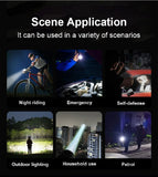 9000000LM Rechargeable Tactical LED Flashlight β 600W, Long-Range Beam, 12000mAh Power Bank, Waterproof & Zoomable thumbnail 10