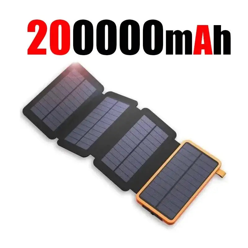 Xiaomi 200,000mAh Solar Power Bank with Folding Solar Panels – Portable Quick-Charge Power for Outdoor Camping & Survival