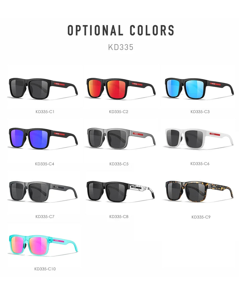 KDEAM Polarized Sunglasses – White Frame UV400 Protection