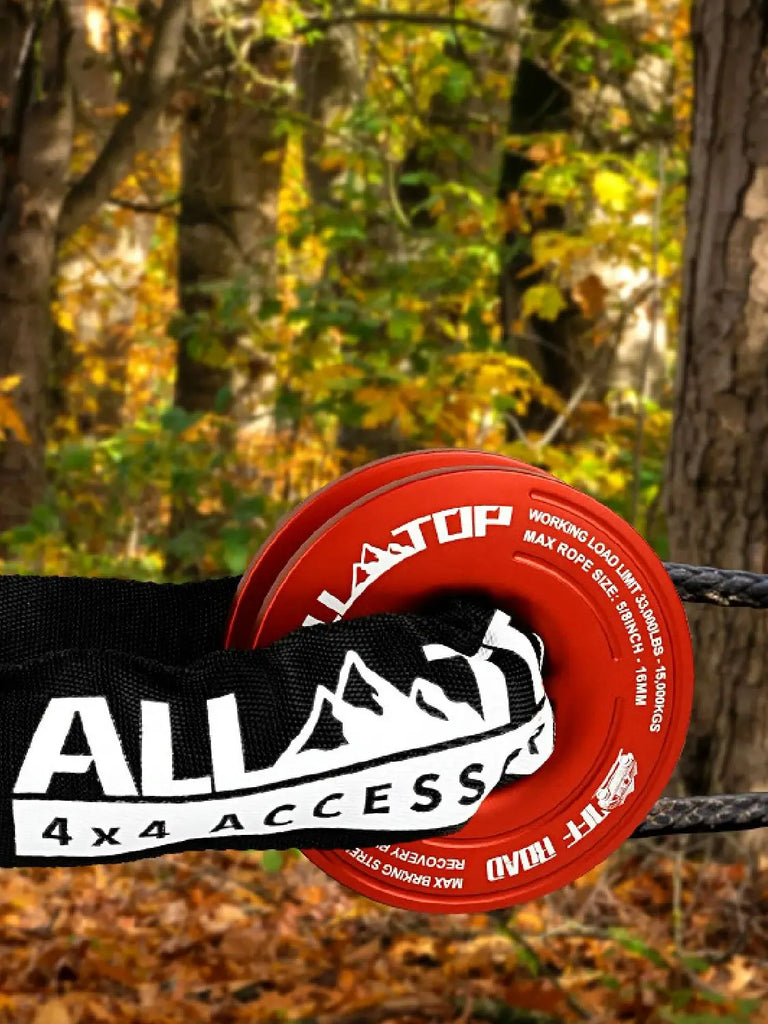 48,300 lbs Synthetic Soft Shackle & 66,000 lbs Recovery Ring Set – Heavy-Duty Off-Road Winch Recovery Kit (2 PCS)