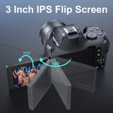 4K HD Digital Camera with Auto Focus & 12X Optical Zoom – 72MP Vlogging Camera for YouTube & Photography thumbnail 3