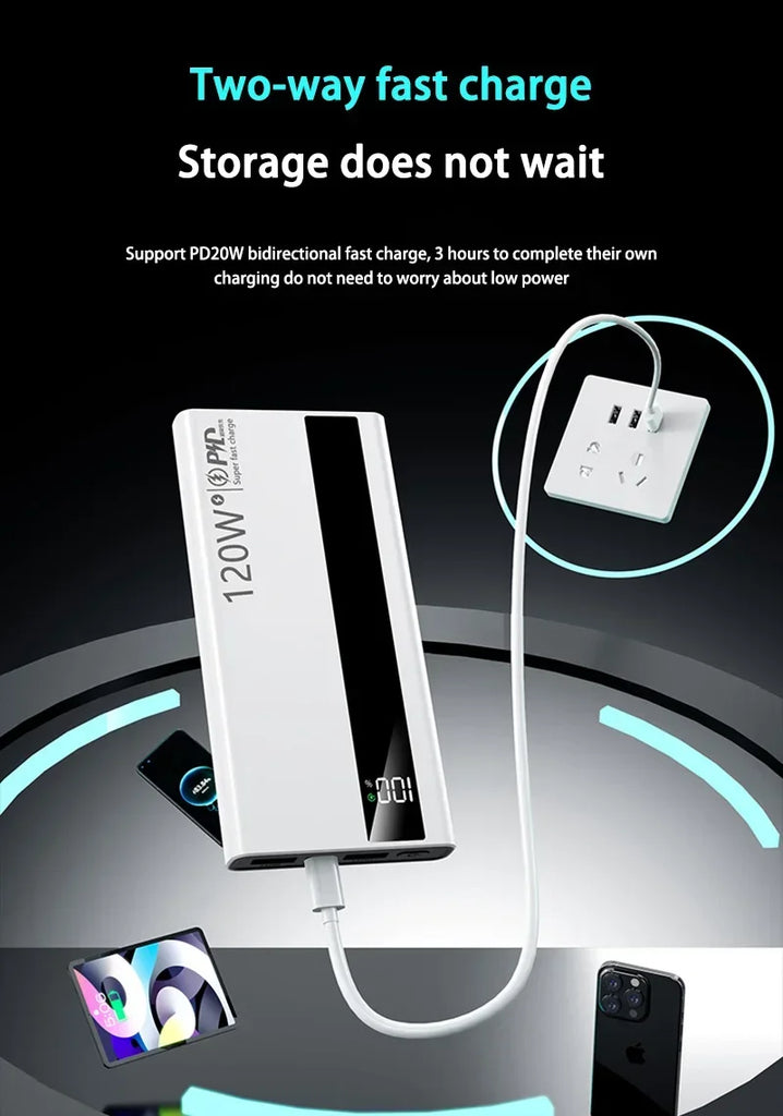 Xiaomi 120W 200000mAh Power Bank – Super Fast Charging Portable Battery Charger