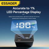 Essager 20000mAh 65W PD Power Bank – Fast Charging Portable Battery with Built-in Cables & LED Lamp thumbnail 6