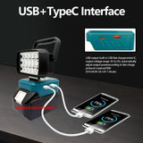 18-LED Portable Work Light – Compatible with Makita, Milwaukee & DeWalt 18V/20V Batteries – 1500LM Spotlight Torch with USB Output thumbnail 13