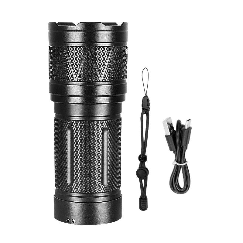 9000000LM Rechargeable Tactical LED Flashlight β 600W, Long-Range Beam, 12000mAh Power Bank, Waterproof & Zoomable