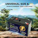 12V 80–150Ah LiFePO4 Deep Cycle Lithium Battery – Built-in BMS, 4000+ Cycles thumbnail 7