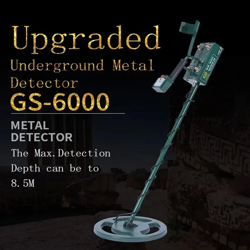 GS6000 Professional Underground Metal Detector – High-Sensitivity Pinpointer for Gold, Silver & Treasure Hunting