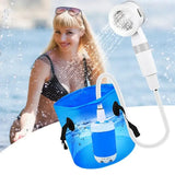 Rechargeable Portable Outdoor Camping Shower – Electric Pump with Digital Display & Accessories (4000mAh Battery) thumbnail 11