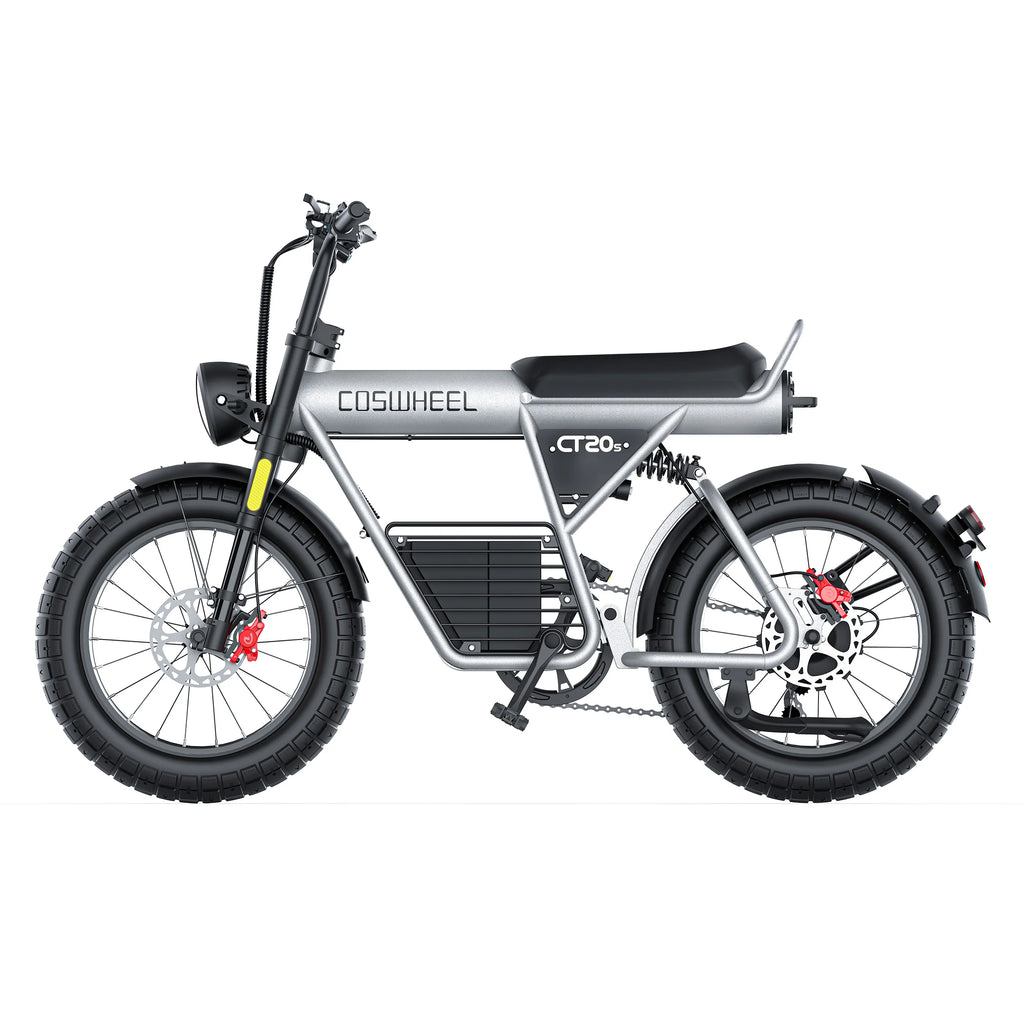 Coswheel CT20S 2000W Electric Dirt Bike β 60V 27.5Ah Fat Tire Ebike for Adults (20" Off-Road Tires, 161km Range)