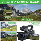 KOMERY 6K Ultra HD Professional Camcorder – 64MP YouTube & Streaming Camera thumbnail 26