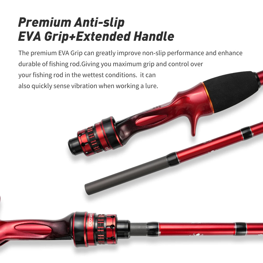 JOHNCOO Sea Fishing Rod 1.75M β MT Cuttlefish & Octopus Rod with Metal Tip, Fuji Rings, Lightweight Carbon Build