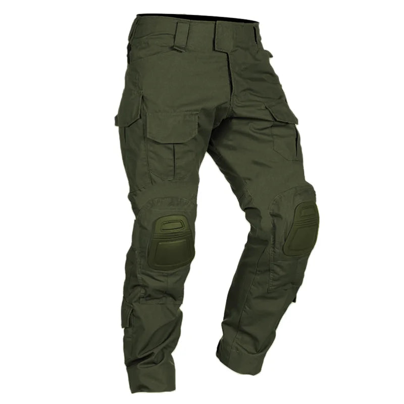 Men’s Tactical Combat Pants with Knee Pads – Camouflage Military-Grade Cargo Trousers for Hunting, Trekking & Outdoor Survival