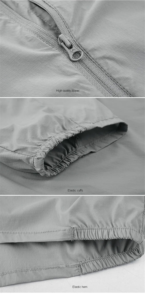 Men’s Tactical Sun-Protective Hiking Jacket – Lightweight, Waterproof, Quick-Dry Outdoor Shell