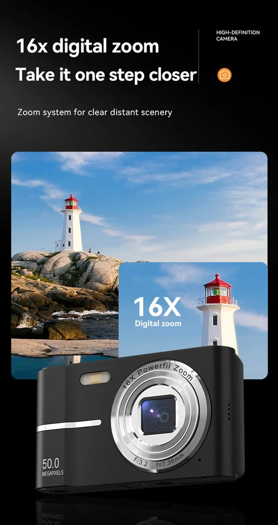 Xiaomi 4K Digital Camera – 50MP Sensor, 16X Optical Zoom, Anti-Shake