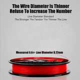 LEYDUN 8-Strand Braided Red Fishing Line 150m β Strong, Smooth, and Fade-Resistant Multifilament PE Line thumbnail 6