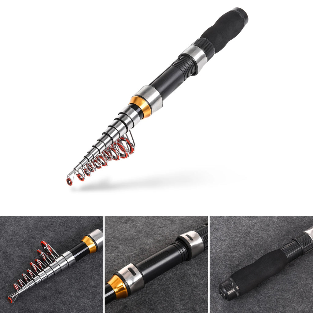 Lixada Telescopic Fishing Rod & Reel Combo Full Kit (2.1m / 2.3m) β Complete Carbon Fiber Spinning Set with Carry Bag