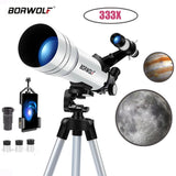 BORWOLF 70400 Professional High-Definition Astronomical Telescope – 333X Magnification thumbnail 1