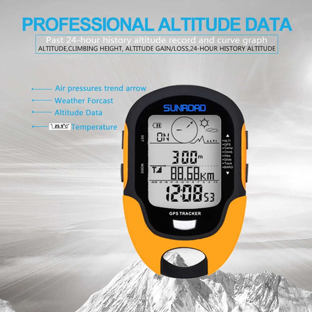 Portable Digital Altimeter, Barometer, Compass & GPS Navigation Receiver – FR510