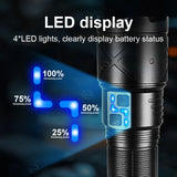 Ultra Bright 15000mAh LED Tactical Flashlight – USB Rechargeable, Zoomable, Long Range (Up to 6000M) thumbnail 12
