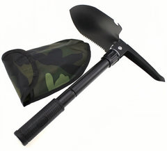 Multifunction Folding Tactical Shovel – Survival & Camping Tool Kit with Canvas Bag