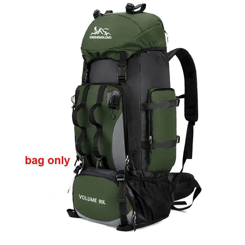90L Waterproof Hiking & Camping Backpack – Large Capacity Outdoor Trekking Bag