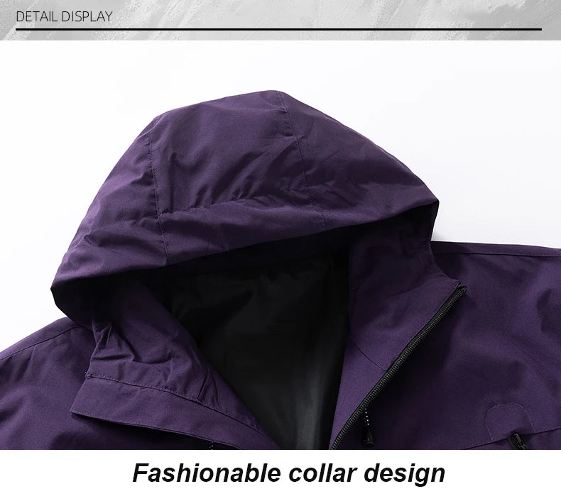 CHRLCK Unisex Waterproof Windbreaker – Lightweight, Windproof, Quick-Dry Hiking Jacket for Men & Women