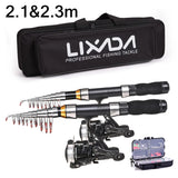 Lixada Telescopic Fishing Rod & Reel Combo Full Kit (2.1m / 2.3m) β Complete Carbon Fiber Spinning Set with Carry Bag thumbnail 15