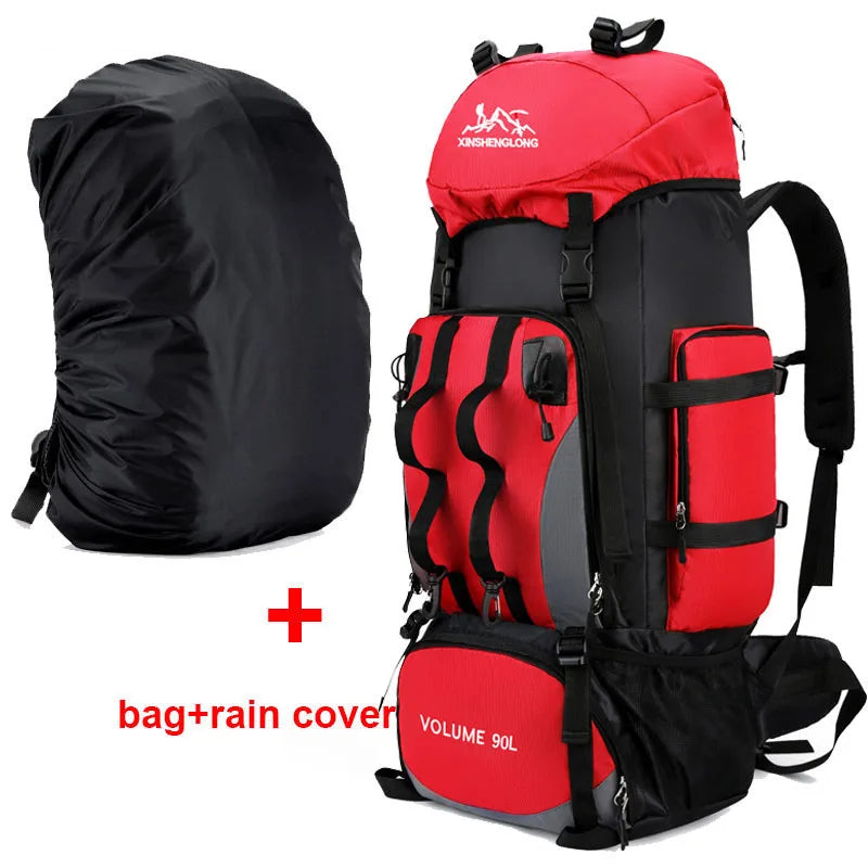 90L Waterproof Hiking & Camping Backpack – Large Capacity Outdoor Trekking Bag